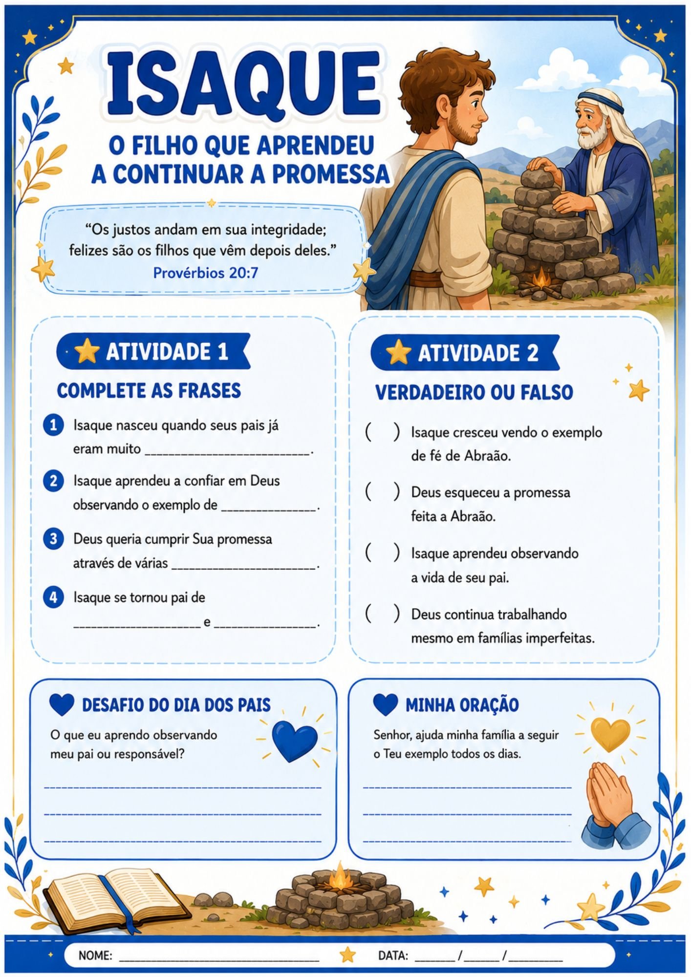 ESPECIAL DIA DOS PAIS - PAIS DA BÍBLIA - OS HERÓIS DA FÉ